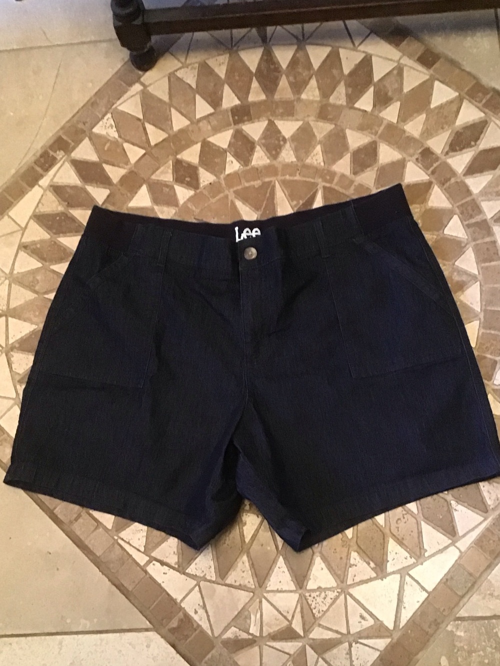 Lee Dark Navy Womens Jean Shorts
